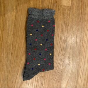 Gray Polka Dot Men's Socks